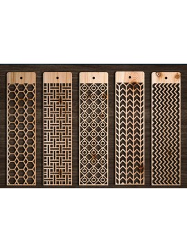 Σετ των 2 Intra απο ξύλο plywood 3mm-4mm πάχος Σελιδοδείκτης  Set Δίασταση 10x20 cm INTRAFABR-103891328