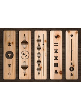 Σετ των 2 Intra απο ξύλο plywood 3mm-4mm πάχος Σελιδοδείκτης  Set Δίασταση 10x20 cm INTRAFABR-103821179