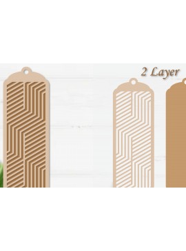 Σετ των 2 Intra απο ξύλο plywood 3mm-4mm πάχος Σελιδοδείκτης κοπής με λέιζερ με στρώσεις χαρτιού Δίασταση 10x20 cm INTRAFABR-94225501