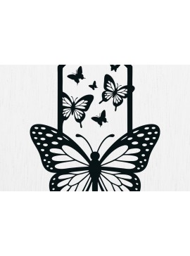 Σετ των 2 Intra απο ξύλο plywood 3mm-4mm πάχος Προσθήκη σελιδοδείκτη Paper Cut Design 12 Δίασταση 15x15 cm INTRAFABR-121029886