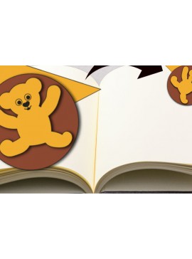 Σετ των 2 Intra απο ξύλο plywood 3mm-4mm πάχος Σελιδοδείκτης Teddy Bear Δίασταση 10x20 cm INTRAFABR-24799960