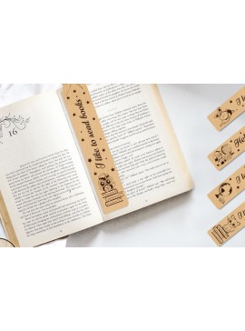 Σετ των 2 Intra απο ξύλο plywood 3mm-4mm πάχος σελιδοδεικτών, Back to School Crafts Δίασταση 15x15 cm INTRAFABR-76587512
