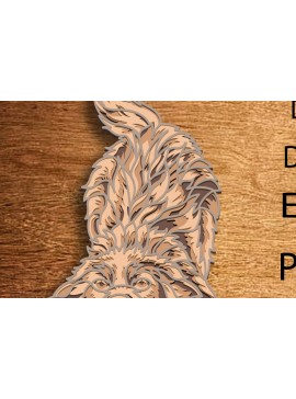 Σετ των 2 Intra απο ξύλο plywood 3mm-4mm πάχος Border Collie Dog Multilayer /Vector Δίασταση 30x20 cm INTRAFABR-83507768