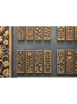 Intra απο ξύλο plywood 3mm-4mm πάχος κοπής βοτανικών λουλουδιών Δίασταση 3200x7200 cm INTRAFABR-124642211