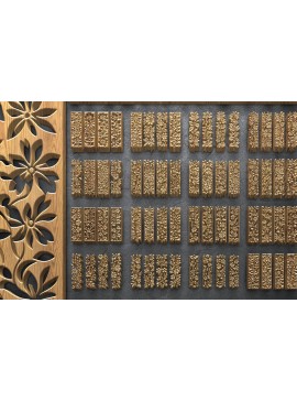 Intra απο ξύλο plywood 3mm-4mm πάχος Πακέτα βοτανικής κοπής με λέιζερ Δίασταση 3200x7200 cm INTRAFABR-125334079