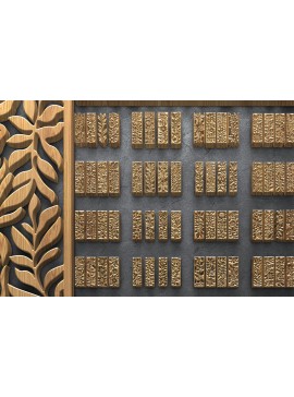 Intra απο ξύλο plywood 3mm-4mm πάχος πάνελ βοτανικής κοπής με λέιζερ Δίασταση 3200x7200 cm INTRAFABR-125339143