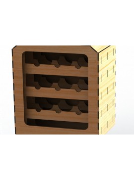 Σετ των 2 Intra απο ξύλο plywood 3mm-4mm πάχος Bottle Mini Bar Holder 4 Type Δίασταση 15x15 cm INTRAFABR-113817862
