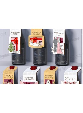 Σετ των 2 Intra απο ξύλο plywood 3mm-4mm πάχος ετικετών θήκης δωροκάρτας λαιμού μπουκαλιού Δίασταση 30x20 cm INTRAFABR-123025194