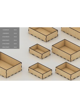 Σετ των 2 Intra απο ξύλο plywood 3mm-4mm πάχος Box Templates διανυσματικά 049 Δίασταση 15x15 cm INTRAFABR-34648090