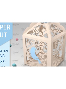 Σετ των 3 Intra απο ξύλο plywood 3mm-4mm πάχος Box Paper Cut . Τρισδιάστατη χάρτινη κοπή σε κουτί δώρου Δίασταση 10x10 cm INTRAFABR-90263087