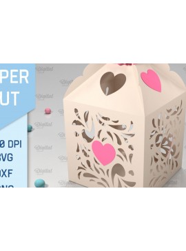 Σετ των 3 Intra απο ξύλο plywood 3mm-4mm πάχος Box Paper Cut . Τρισδιάστατη χάρτινη κοπή σε κουτί δώρου Δίασταση 10x10 cm INTRAFABR-90263116