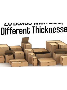 Σετ των 2 Intra απο ξύλο plywood 3mm-4mm πάχος κουτιού με καπάκια Δίασταση 15x15 cm INTRAFABR-79576887