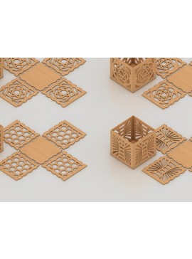 Σετ των 2 Intra απο ξύλο plywood 3mm-4mm πάχος Πρότυπο Box Plans Cut  189 Δίασταση 30x20 cm INTRAFABR-54575236