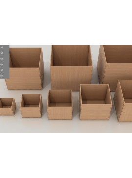 Σετ των 3 Intra απο ξύλο plywood 3mm-4mm πάχος Πρότυπα Box, Cut  046 Δίασταση 8x8 cm INTRAFABR-34647394