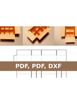Σετ των 2 Intra απο ξύλο plywood 3mm-4mm πάχος Κουτί με θήκες Δίασταση 15x15 cm INTRAFABR-33523296