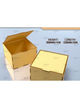 Σετ των 2 Intra απο ξύλο plywood 3mm-4mm πάχος Κουτί με αναποδογυρισμένο καπάκι. Τρισδιάστατη Δίασταση 30x20 cm INTRAFABR-83493464