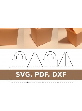 Σετ των 2 Intra απο ξύλο plywood 3mm-4mm πάχος Κουτί με χερούλι Δίασταση 15x15 cm INTRAFABR-33129528