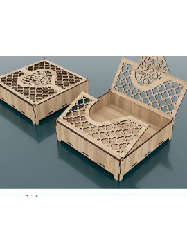 Σετ των 2 Intra απο ξύλο plywood 3mm-4mm πάχος Κουτί με Καπάκι Wood  Δίασταση 15x15 cm INTRAFABR-47679325