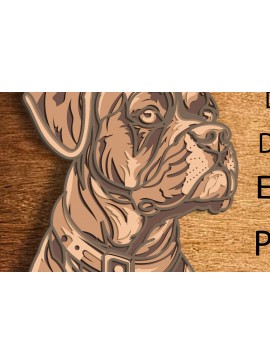 Intra απο ξύλο plywood 3mm-4mm πάχος Boxer Dog Multilayer /Vector Dog/Laye Δίασταση 30x20 cm INTRAFABR-82353523