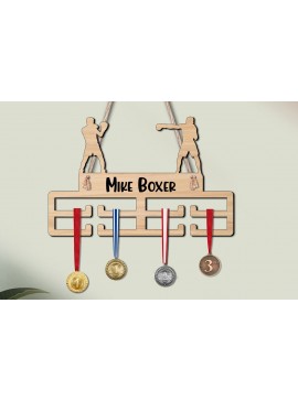 Σετ των 2 Intra απο ξύλο plywood 3mm-4mm πάχος Boxing Sport Man Medal Hanger Δώρο Δίασταση 15x15 cm INTRAFABR-120594670