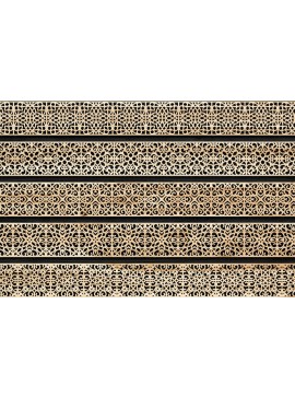 Σετ των 3 Intra απο ξύλο plywood 3mm-4mm πάχος Πρότυπο βραχιόλι κοπής με λέιζερ Δίασταση 5x5 cm INTRAFABR-71607016