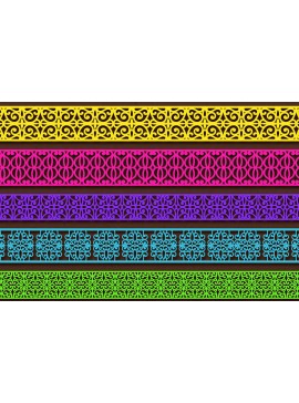 Σετ των 3 Intra απο ξύλο plywood 3mm-4mm πάχος Πρότυπο βραχιόλι κοπής με λέιζερ Δίασταση 5x5 cm INTRAFABR-72743876