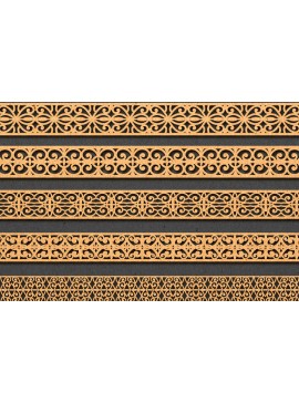 Σετ των 3 Intra απο ξύλο plywood 3mm-4mm πάχος Πρότυπο βραχιόλι κοπής με λέιζερ Δίασταση 5x5 cm INTRAFABR-72744651