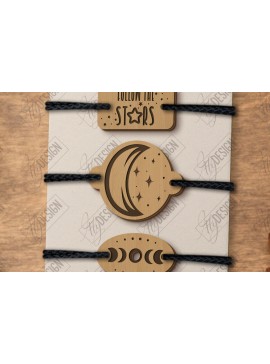Σετ των 3 Intra απο ξύλο plywood 3mm-4mm πάχος Βραχιόλια Charm | Αξεσουάρ Δίασταση 5x5 cm INTRAFABR-123577538