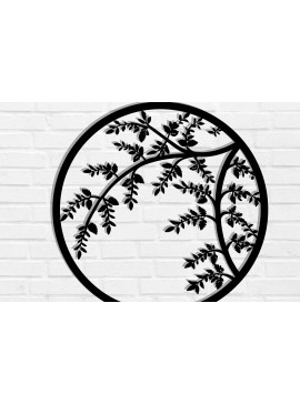 Σετ των 2 Intra απο ξύλο plywood 3mm-4mm πάχος Branch Metal Wall Art Δίασταση 40x40 cm INTRAFABR-119072699
