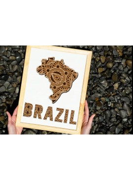 Intra απο ξύλο plywood 3mm-4mm πάχος Ξύλινος χάρτης λέιζερ Mandala της Βραζιλίας Δίασταση 30x30 cm INTRAFABR-66984261