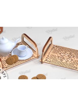 Σετ των 2 Intra απο ξύλο plywood 3mm-4mm πάχος Δίσκος σερβιρίσματος πρωινού με Δίασταση 30x20 cm INTRAFABR-111598618