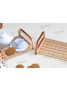Σετ των 2 Intra απο ξύλο plywood 3mm-4mm πάχος Δίσκος σερβιρίσματος πρωινού με Δίασταση 30x20 cm INTRAFABR-111598076