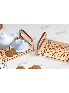 Σετ των 2 Intra απο ξύλο plywood 3mm-4mm πάχος Δίσκος σερβιρίσματος πρωινού με Δίασταση 30x20 cm INTRAFABR-111598416