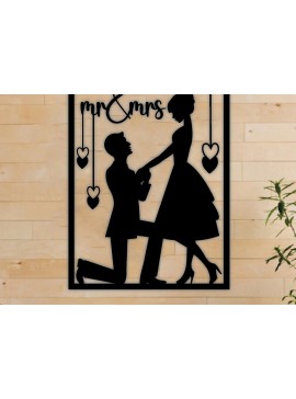 Intra απο ξύλο plywood 3mm-4mm πάχος για νύφη και γαμπρό, τέχνη τοίχου γάμου Δίασταση 40x40 cm INTRAFABR-68241731