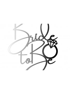 Σετ των 2 Intra απο ξύλο plywood 3mm-4mm πάχος Bride to Be Cake Topper Δίασταση 15x15 cm INTRAFABR-73136622