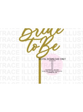 Σετ των 2 Intra απο ξύλο plywood 3mm-4mm πάχος Bride to Be Cake Topper Δίασταση 15x15 cm INTRAFABR-78128666