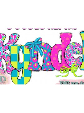 Σετ των 2 Intra απο ξύλο plywood 3mm-4mm πάχος Φωτεινά Alpha Doodle γράμματα Δίασταση 15x15 cm INTRAFABR-123075257