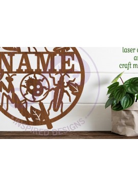 Σετ των 3 Intra απο ξύλο plywood 3mm-4mm πάχος Σύμβολο ονόματος εντόμου Bug  Δίασταση 6x6 cm INTRAFABR-101566397