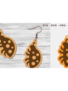 Σετ των 3 Intra απο ξύλο plywood 3mm-4mm πάχος Σκουλαρίκια Bug Cut  2 Δίασταση 3x3 cm INTRAFABR-107201108