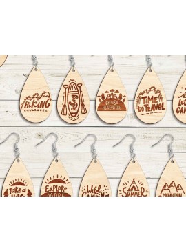 Σετ των 3 Intra απο ξύλο plywood 3mm-4mm πάχος Camper Earring Cut File Δίασταση 3x3 cm INTRAFABR-97458577