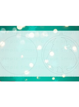 Σετ των 3 Intra απο ξύλο plywood 3mm-4mm πάχος BNDLE  Χριστουγεννιάτικο στολίδι 2 στρώσεων Δίασταση 8x8 cm INTRAFABR-83718340