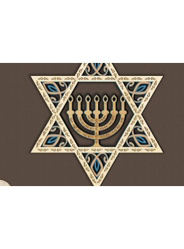 Intra απο ξύλο plywood 3mm-4mm πάχος STARs του DAVID Δίασταση 40x40 cm INTRAFABR-57429860