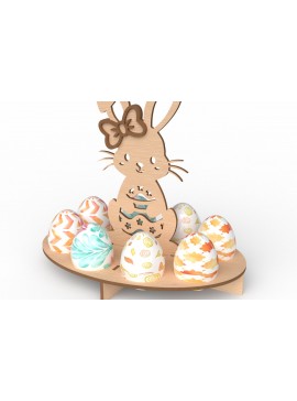 Σετ των 2 Intra απο ξύλο plywood 3mm-4mm πάχος Μπάνι Πασχαλινή Αυγοθήκη με Δίασταση 30x20 cm INTRAFABR-116522998