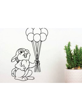 Intra απο ξύλο plywood 3mm-4mm πάχος κοπής με λέιζερ Bunny Δίασταση 40x40 cm INTRAFABR-65455284