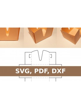 Σετ των 3 Intra απο ξύλο plywood 3mm-4mm πάχος Θήκη για Burger Δίασταση 15x15 cm INTRAFABR-33524469