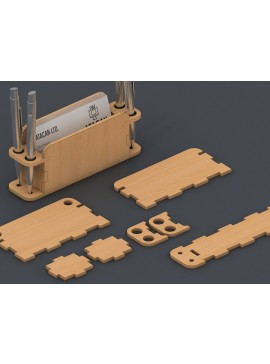 Σετ των 2 Intra απο ξύλο plywood 3mm-4mm πάχος Οργάνωση επαγγελματικών καρτών 100 Δίασταση 30x20 cm INTRAFABR-60962537