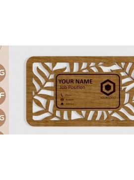 Intra απο ξύλο plywood 3mm-4mm πάχος Επαγγελματική κάρτα Floral Leaf Wood Δίασταση 30x20 cm INTRAFABR-103733772