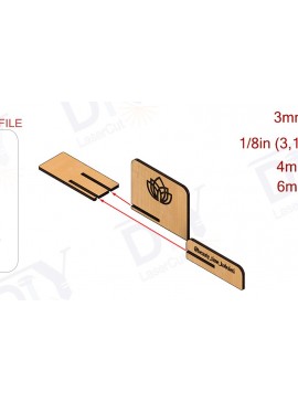 Σετ των 3 Intra απο ξύλο plywood 3mm-4mm πάχος Κάτοχος επαγγελματικής κάρτας Δίασταση 15x15 cm INTRAFABR-110830114