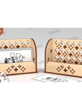 Σετ των 2 Intra απο ξύλο plywood 3mm-4mm πάχος θήκης επαγγελματικής κάρτας Δίασταση 30x20 cm INTRAFABR-111292380