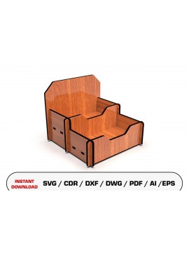 Σετ των 2 Intra απο ξύλο plywood 3mm-4mm πάχος κοπής με λέιζερ θήκη επαγγελματικής κάρτας Δίασταση 15x15 cm INTRAFABR-108320902